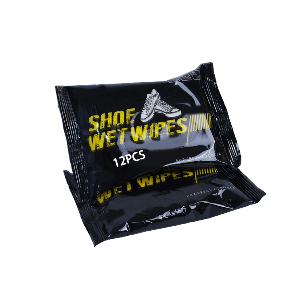 Twowell Sneaker Wipes Individually Wrapped Disposable Shoes Care Wipes Leather Rubber Removes Dirt Wet Shoe Wipes