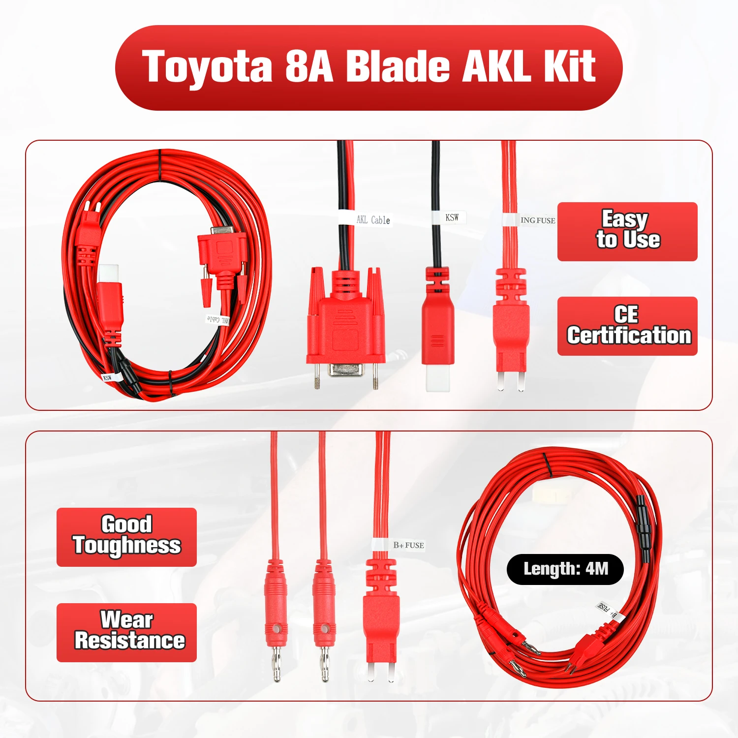 Autel 8A Blade AKL Kit Used for Programming for Toyota/ Lexus/ Scion 8A Blade Keys Work with IM608 IM508 APB112 and G-Box2