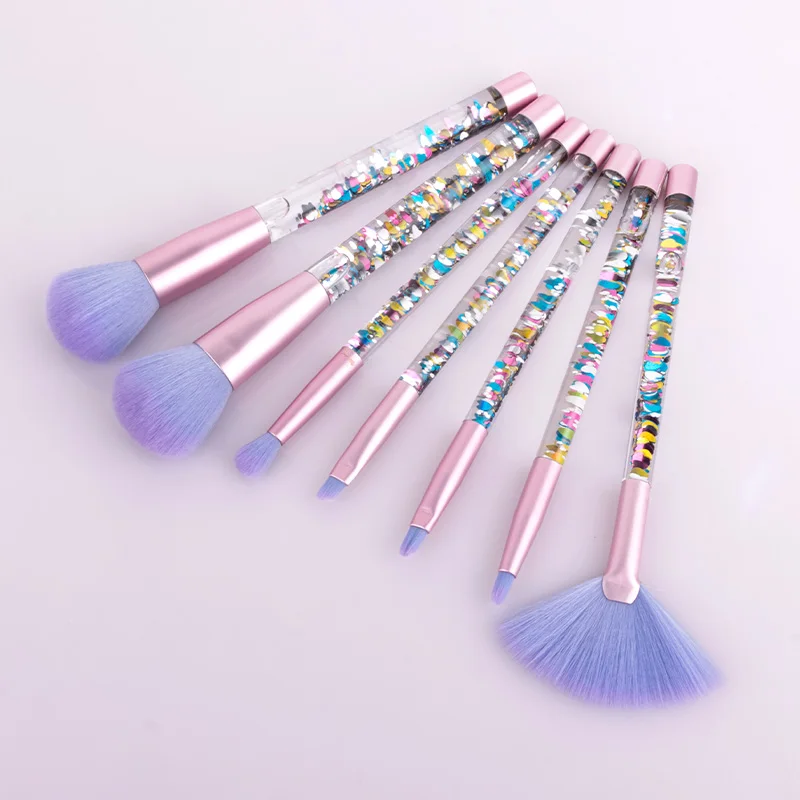 Pink wooden handle synthetic private label Nylon Hair Makeup brush set For ladies make up tool