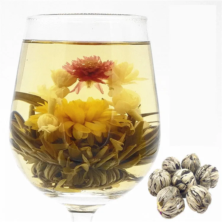 Wholesale high quality hand made  pure natural health flower tea  blooming tea ball flower flavor tea