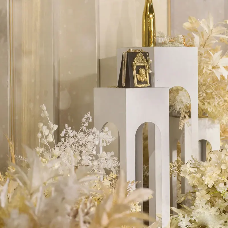 Professional Backdrop Props Road Guide  Hollow Square Column  Wedding Stage Decoration