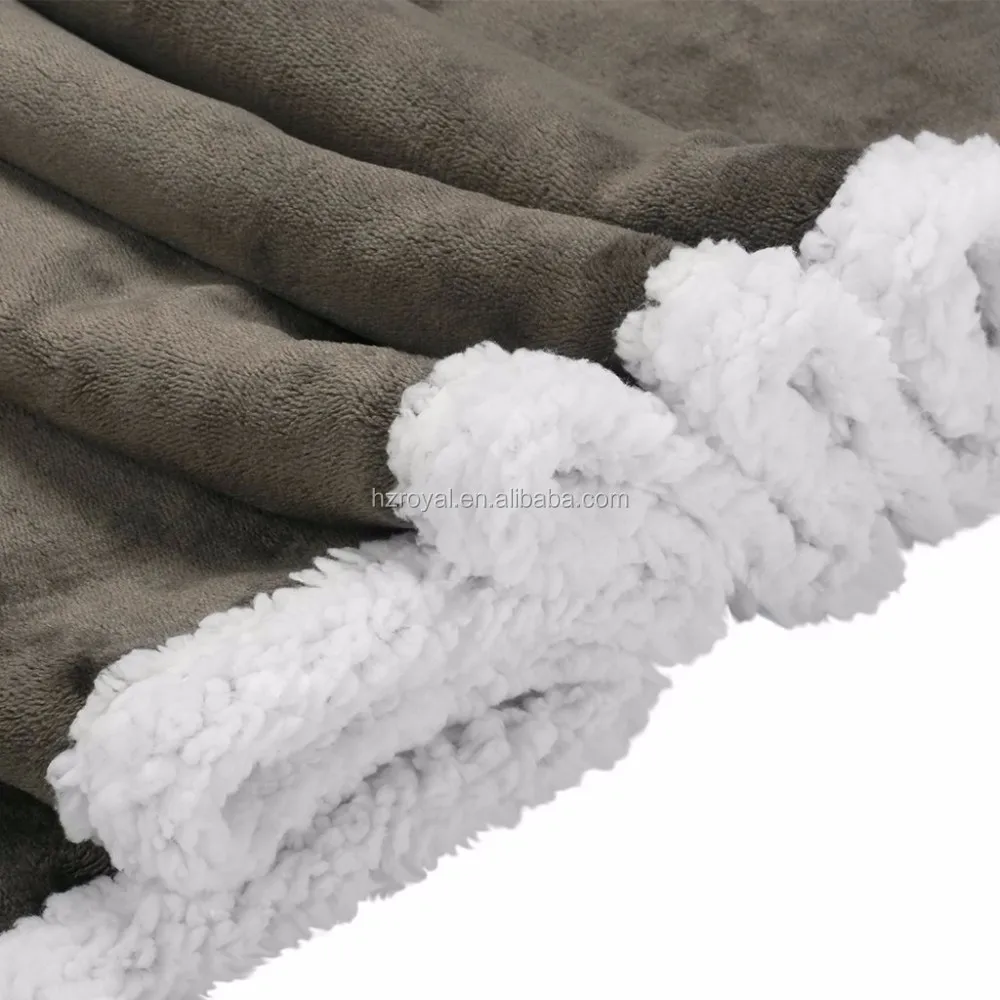 perrserker plush throw blanket 100% polyester flannel sherpa fleece blanket in cheap price