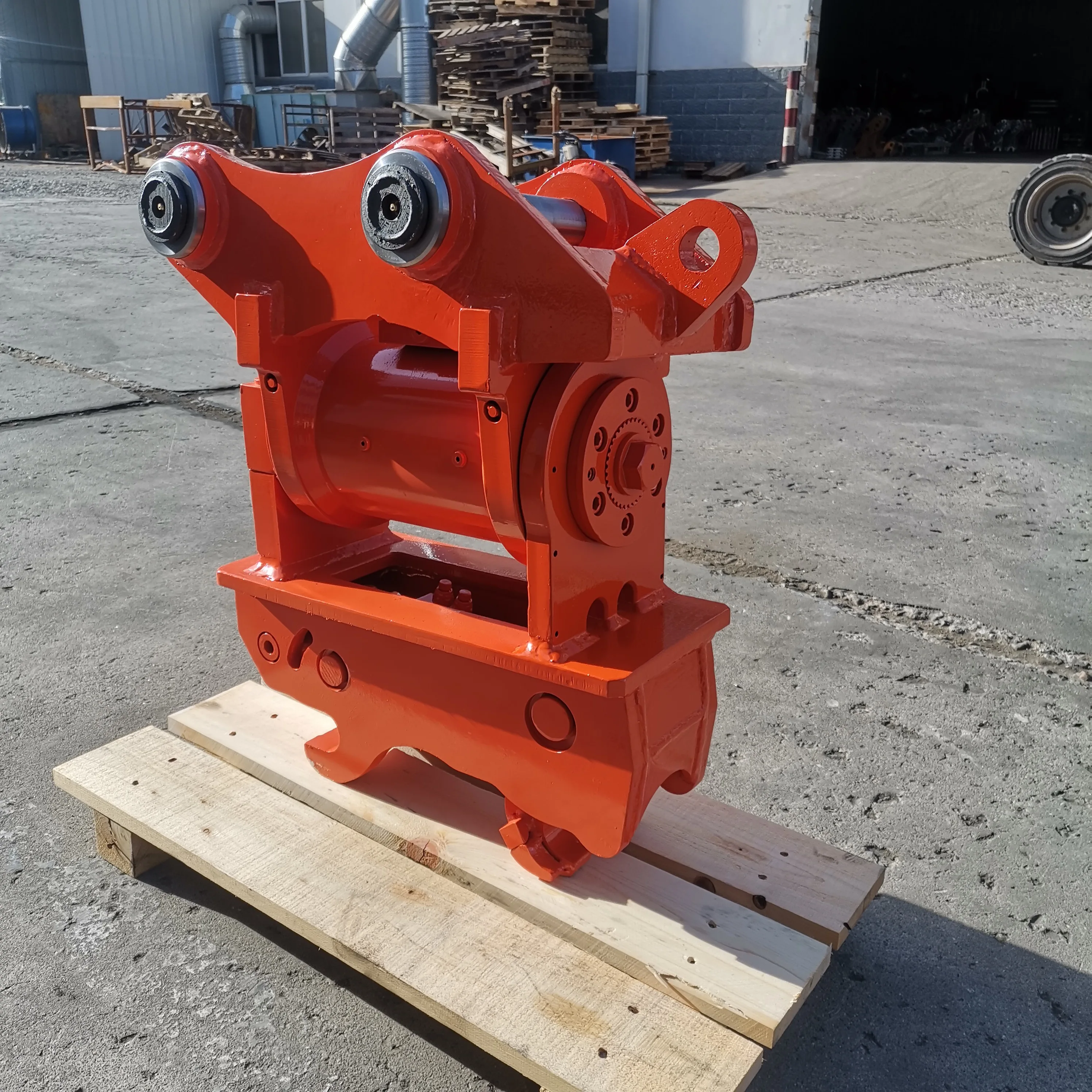 Excavator Hydraulic Double Locking Attache Rapide Coupler Tilting Rotator Hitch for Sale