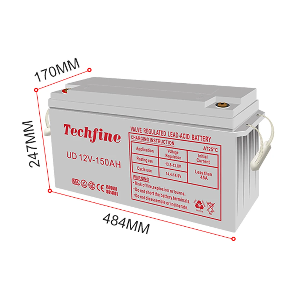 Maintenance Free Car Battery 12v 150ah Agm Deep Cycle Batteries 12v 200ah For Solar Panel