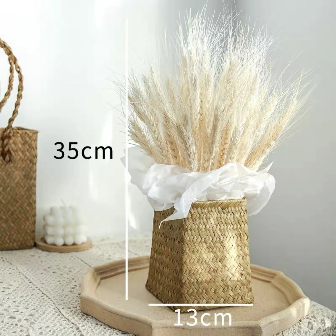 wedding backdrop decorative flowers dried flowers natural wheat grass dry wheat for home decoration