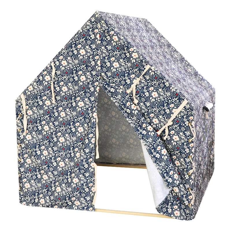 Asweets Indoor Unisex Kids Play Tent Scout Playhouse Made from Cotton Canvas Wooden Material for Children