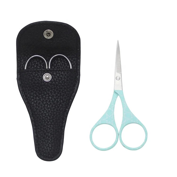 Wholesales Comfort Handle Stainless Steel Eyebrow Scissor Small Sharp Pointed Tip Grooming Scissors Nail Scissor