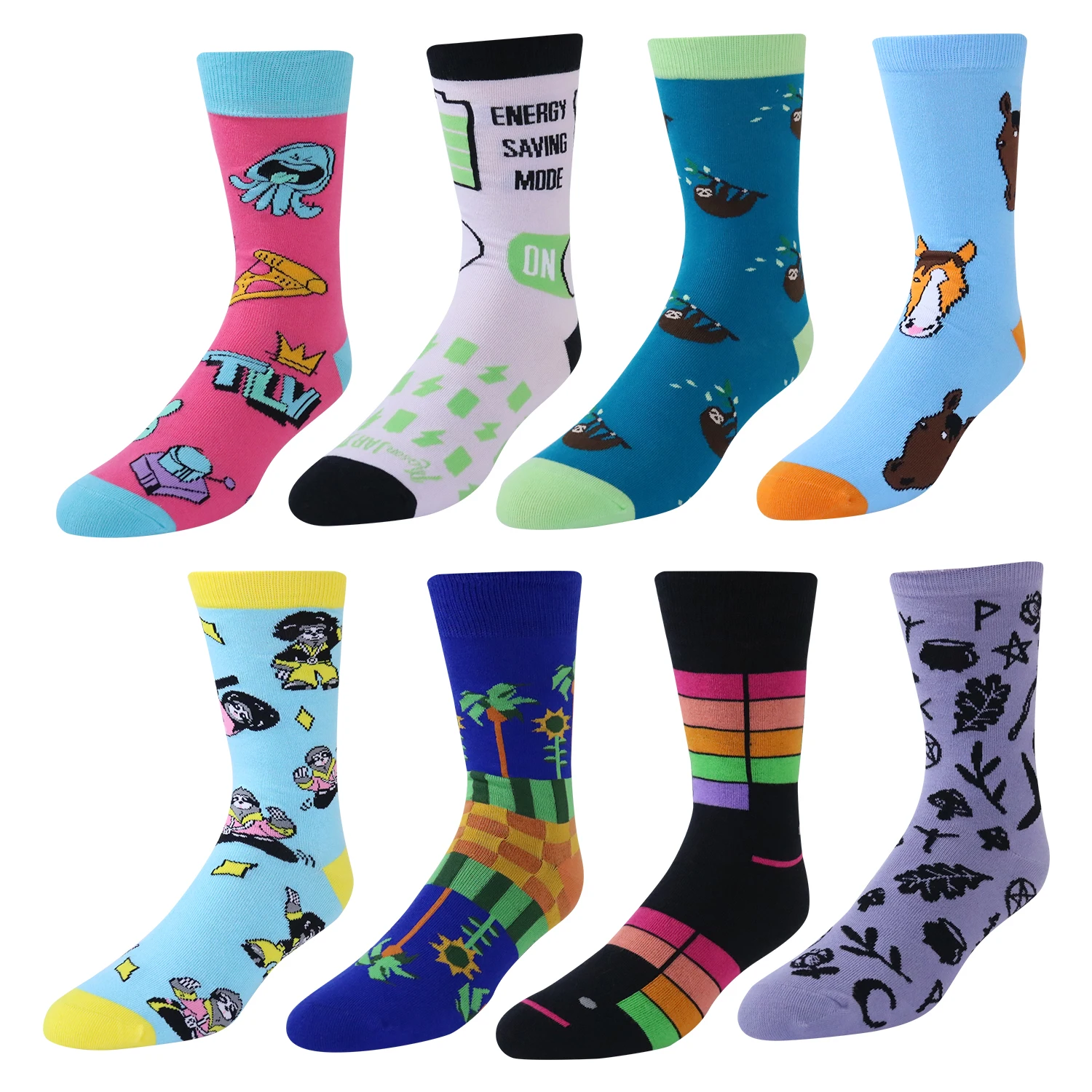 Creative Custom Cotton Popular Logo Men Women Socks Tube Skateboard Casual Happy Socks