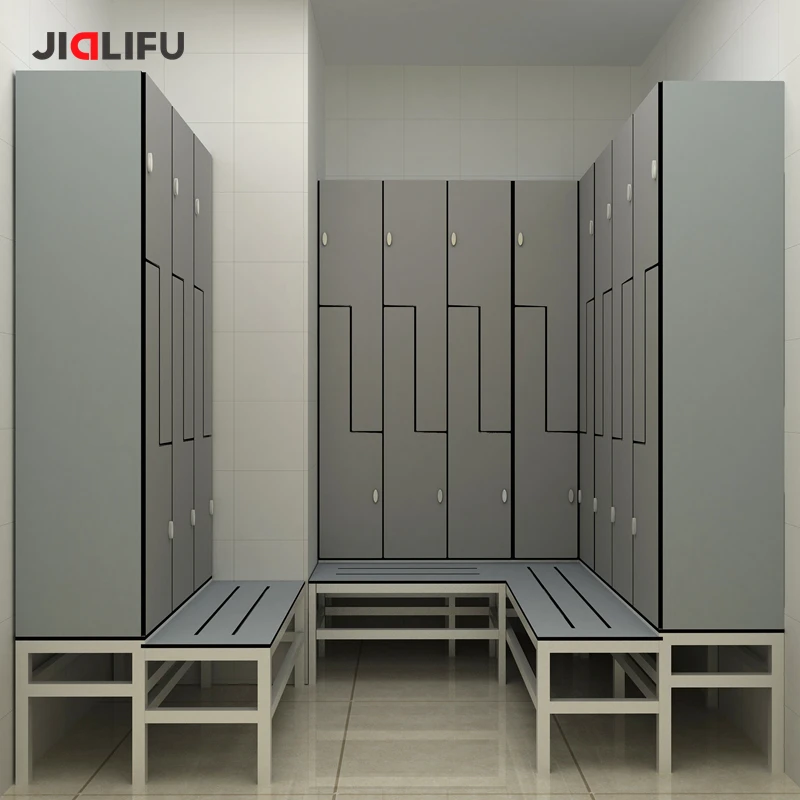 High Quality Durable Z Shape HPL Locker Room Lockers