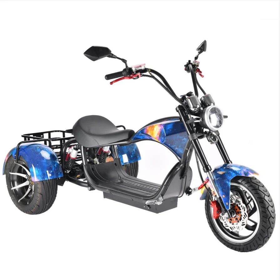 Fat tire three-wheel electric cargo scooter 60v 3000w electric motorcycle