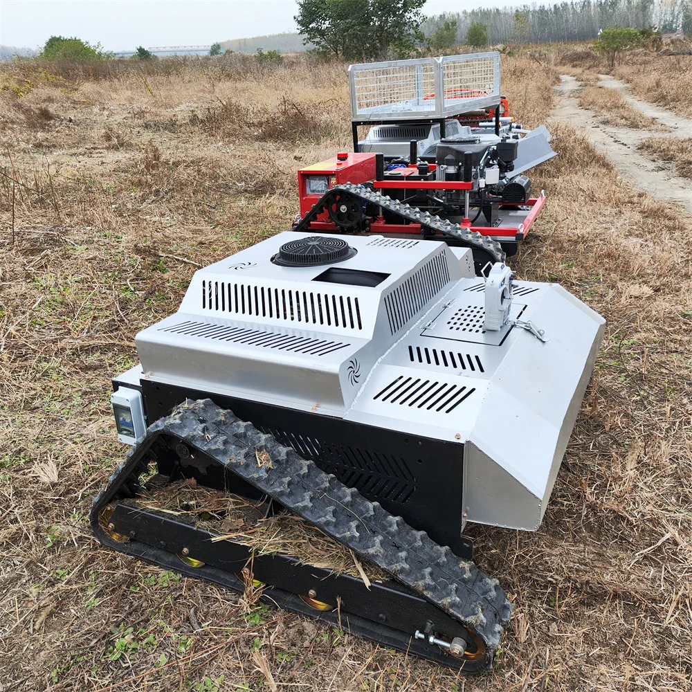 Factory R&D Lawn Mower Robot GPS-RTK Self-Propelled Lawn Mower 18Hp Slope Crawler Remote Control Lawn Mower