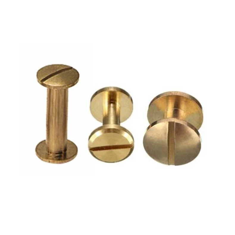  Customised m2 m6 m8 5/16 male to female chicago screws head gunmetal 12mm x 5mm polished brass button screw for