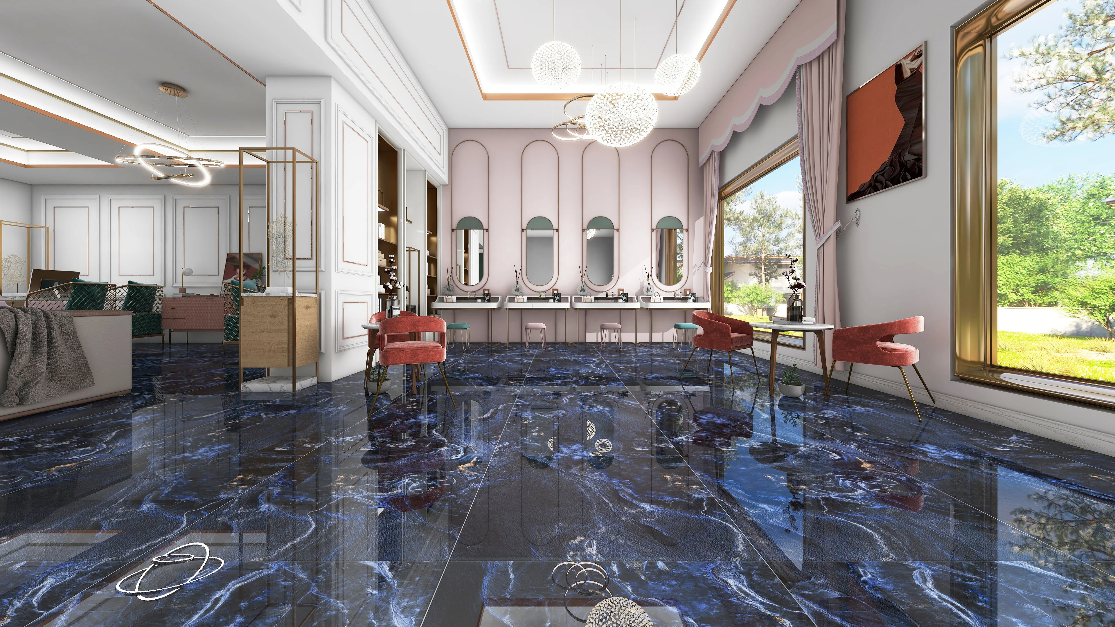 Beautiful design 900x1800mm luxury stone series popular Polished Glazed Porcelain Tile For Interior Wall and Floor