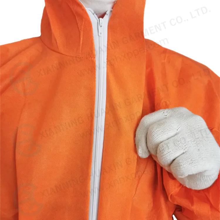 Disposable nonwoven reflective stripes safety coverall