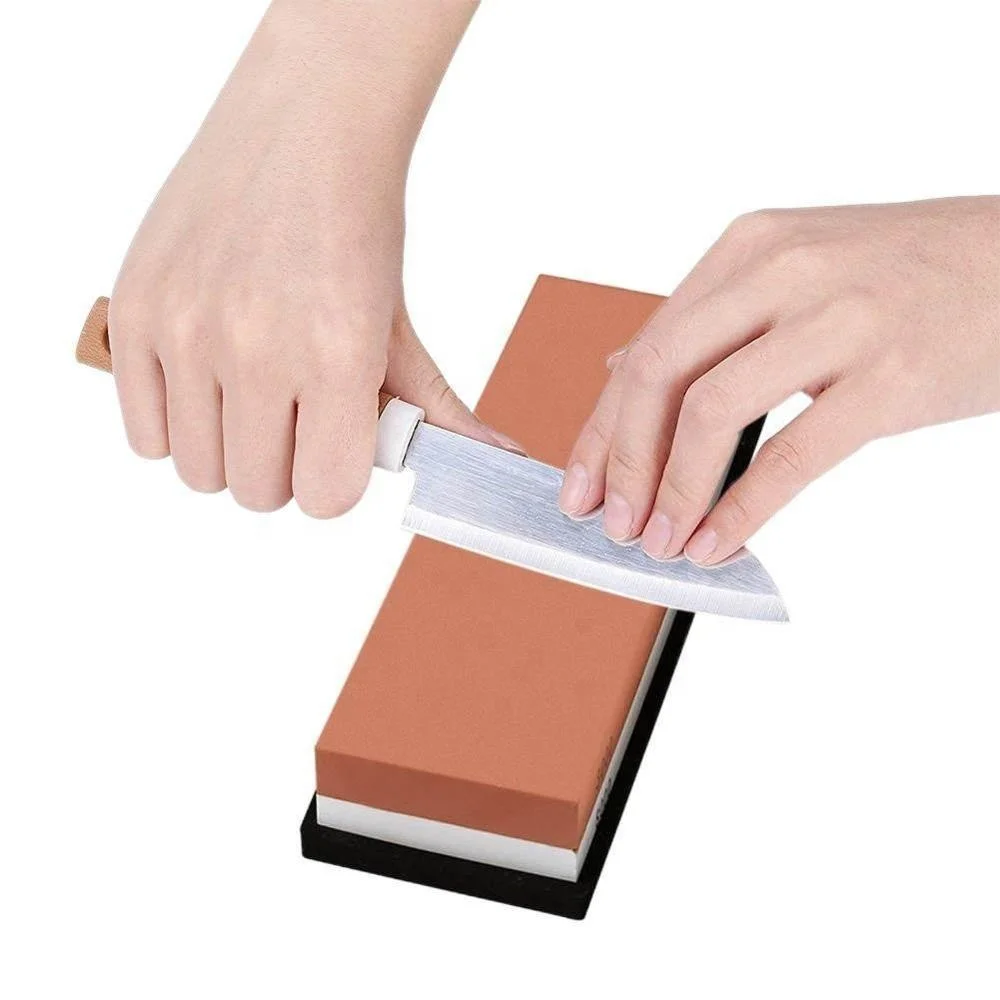 Premium quality Whetstone Knife Sharpening Stone Set 1000 6000 grit+bamboo base+angle guide+silicon base