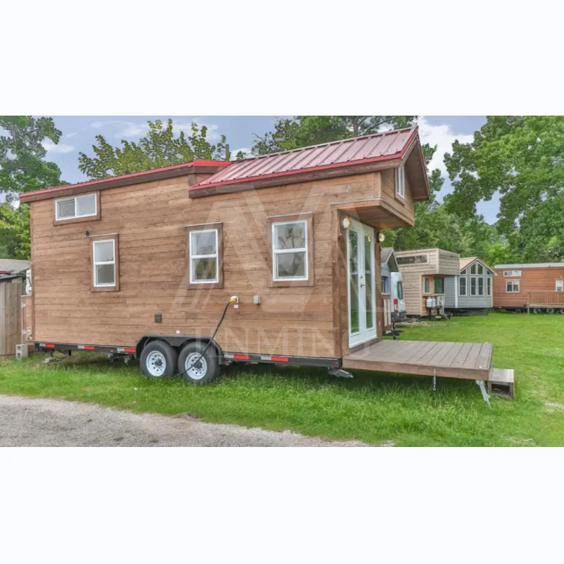 China cheap tiny homes on wheels prefabricated cabin trailer house