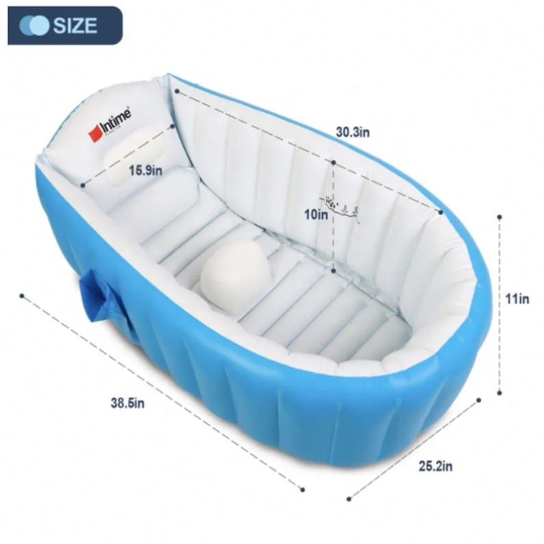 
Amazon Folding Portable bathtub inflatable bath tub Child tub Cushion Warm winner keep warm portable bathtub With Air Pump 