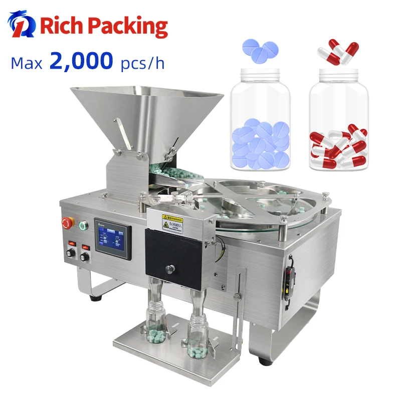 Semi Auto Small Size Medicine Automated Conveying Track Soft Gel Counter Gelatin Capsule And Tablet Bottling Counting Machine