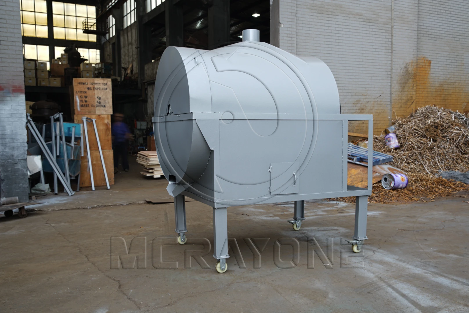 Hot Pressed Ground Nut Extractor Wood Fire Seed Roaster Canola Roaster Machine