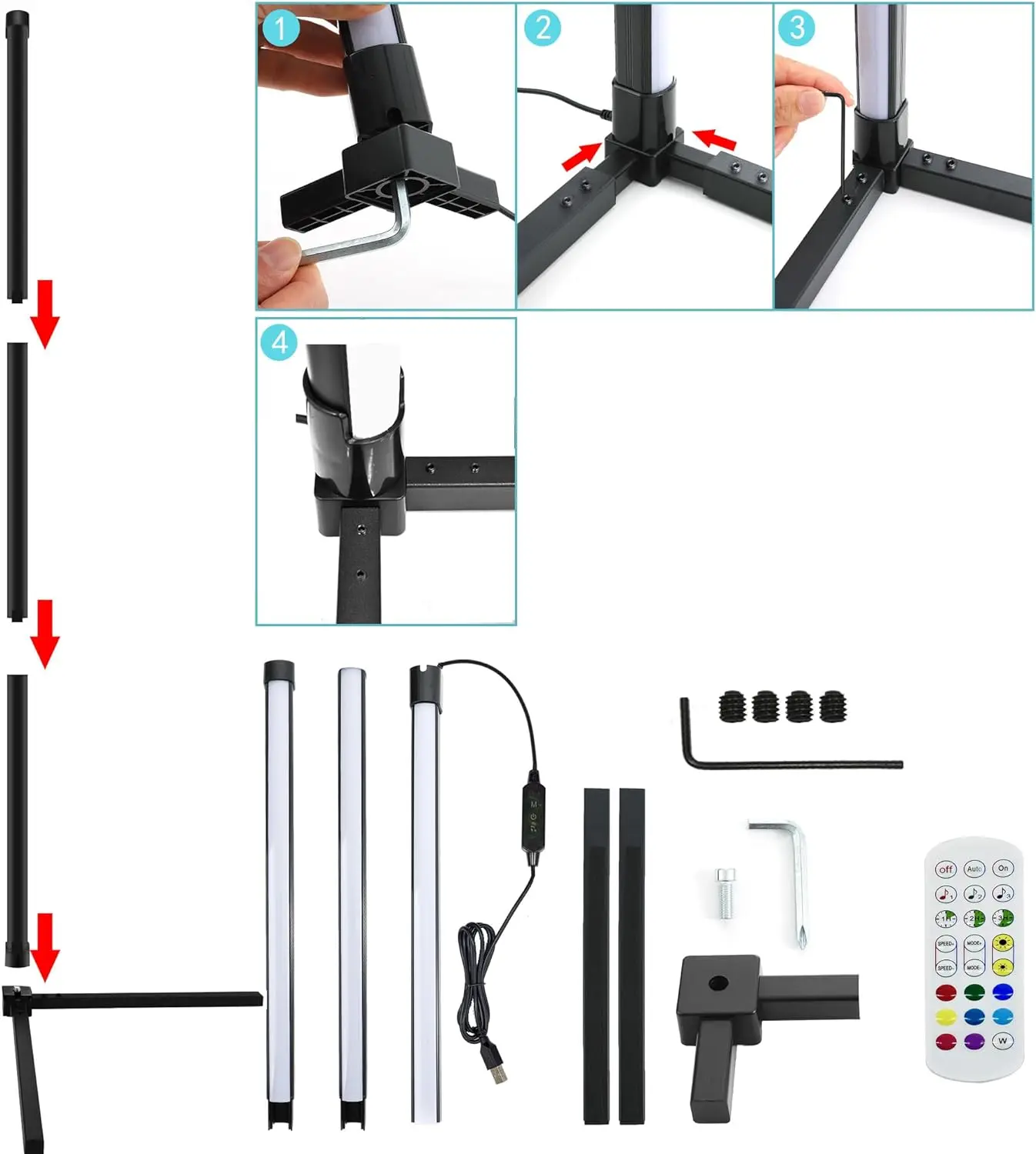 LED Floor Lamp Corner Mood Light RGB Color Changing Mood Dimmable/Music Sync with APP & Remote Control for Home Party Decoration