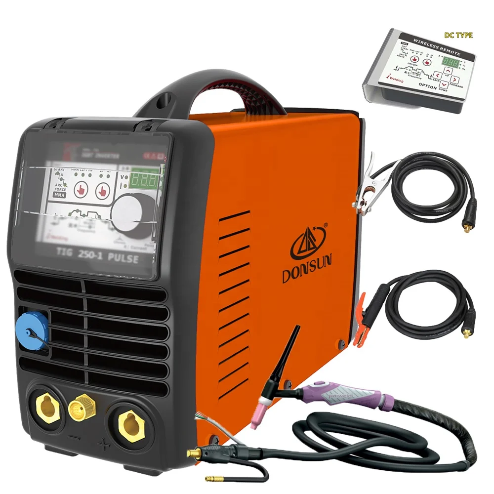 TIG 250-1 DC PULSE DIGITIG 250 single phase inverter soldadora Multi Functions Portable Electric Cheap Dc Tig Welder