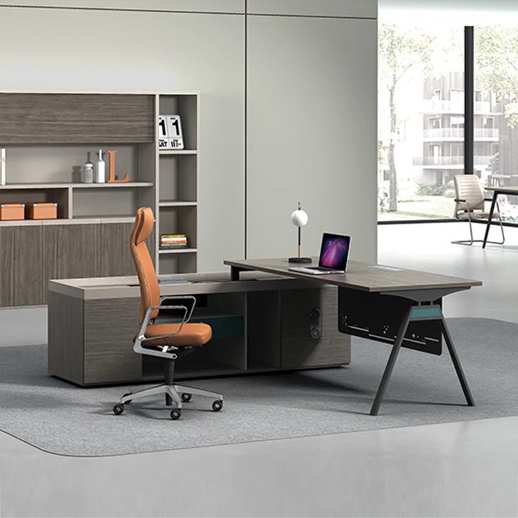 Hot Sale office commercial furniture l shape wooden office desk CEO executive office desk