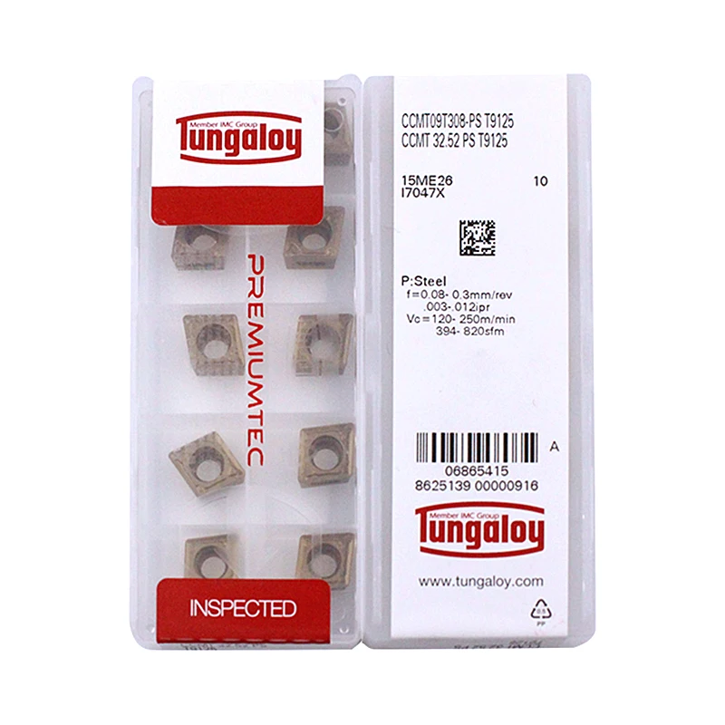 CCMT09T308-PS T9125 100% оригинальная карбидная вставка TUNGALOY лучшего качества 10 шт./партия лучшие продажи