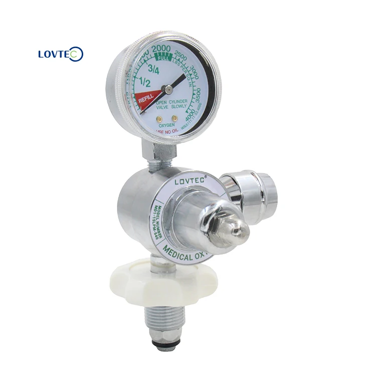 Lovtec hospital medical cylinder oxygen pressure regulator for cylinder valve