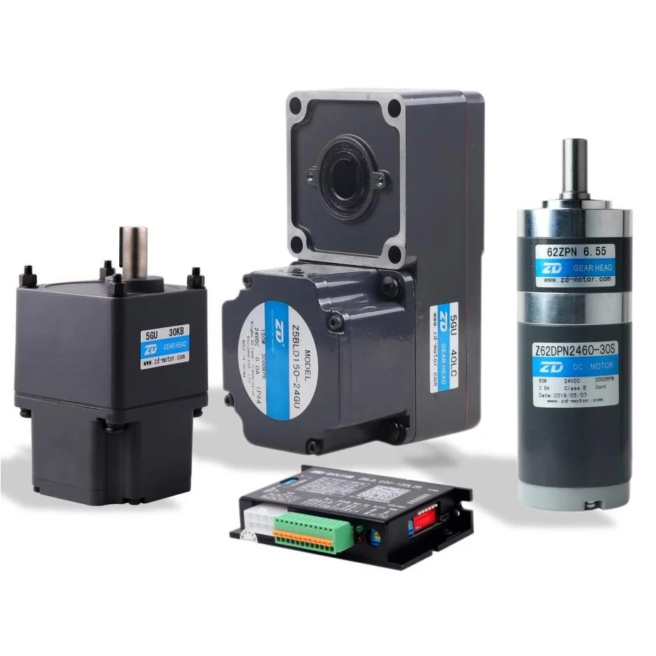 ZD 32mm 42mm 52mm 62mm 72mm 82mm 10W 20W 40W 60W 90W150W 200W 12v 24V 48 volt Brush or  Brushless DC Planetary Gear Motor