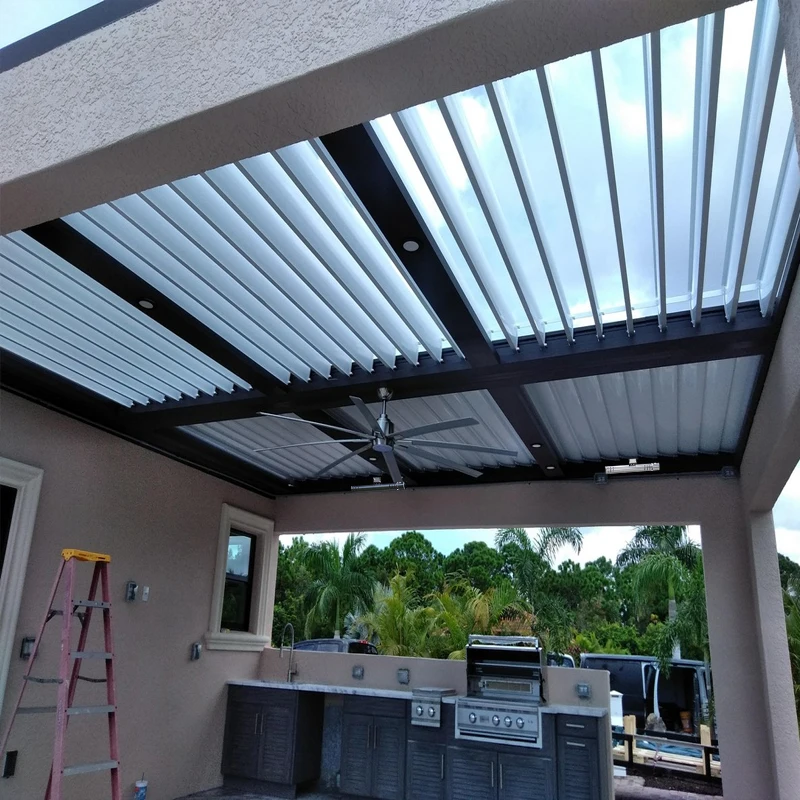 outdoor furniture luxury garden gazebo motorized aluminum automatic pergola