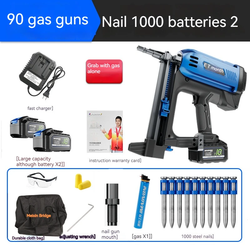 Plumbers and electricians special rob concrete electric nail gun gas straight nail gun cement wall steel nail gun