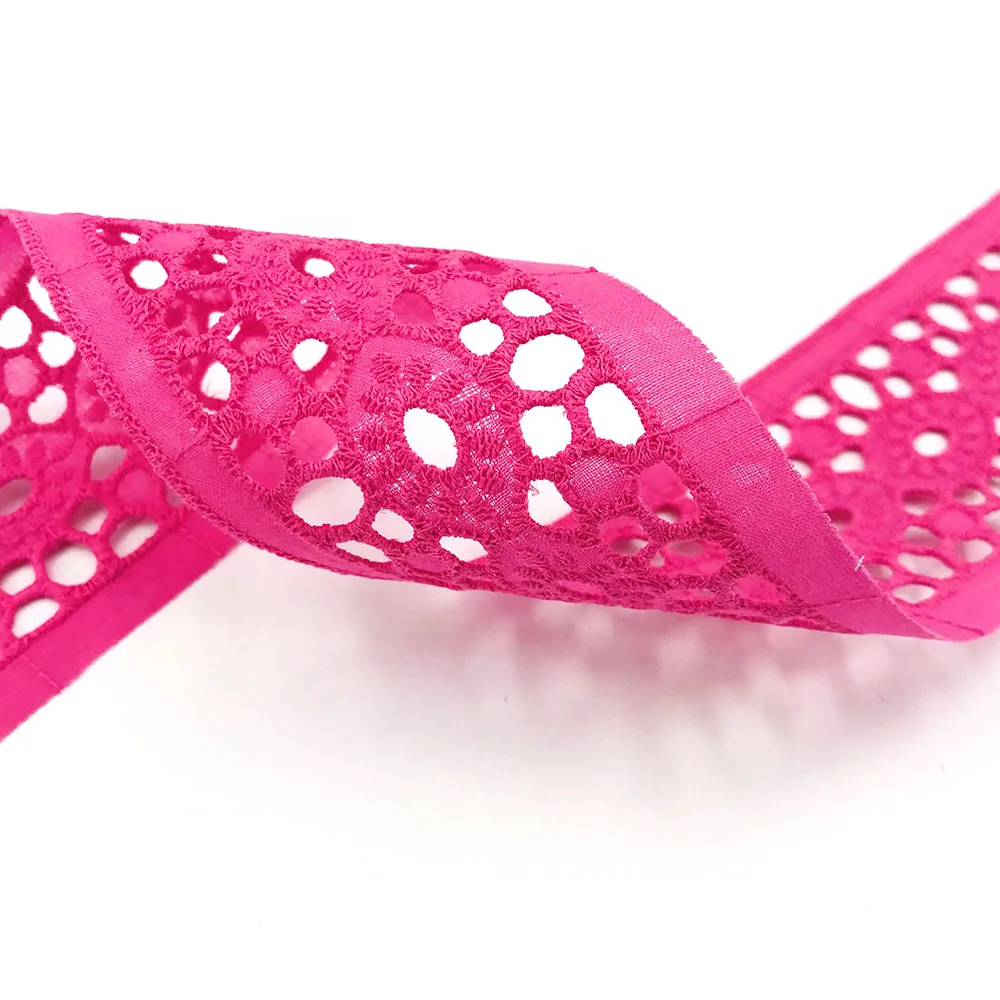 African Cotton Lace  Trim With Holes Voile Lace 100 Cotton Italian Lace Fabric