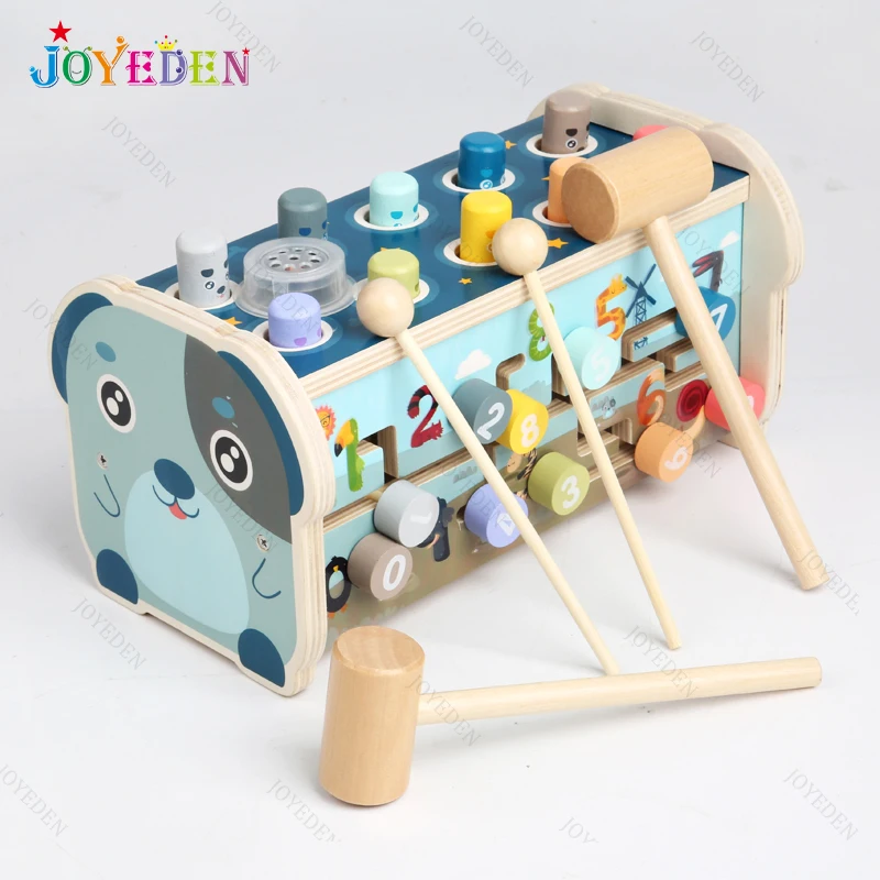New style colorful indoor game Baby Educational wooden whack-a-mole toys with music for kids