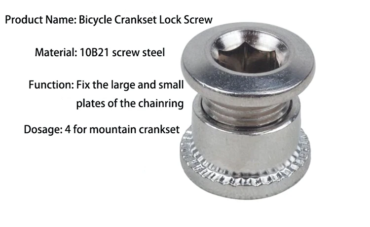 crankset screw Bicycle Chain Ring Wheel Bolt Road MTB Bicycle Disc Screws for Crankset Bolt Single Disc Crank Nut