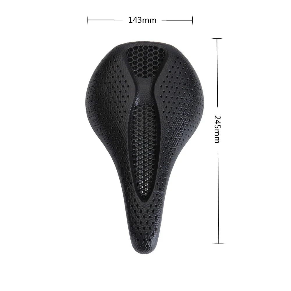 PUSAI Best 3D Printed Carbon Fiber Bicycle Seat 140mm Saddle for Road Bikes Plastic Material Boxed Packing