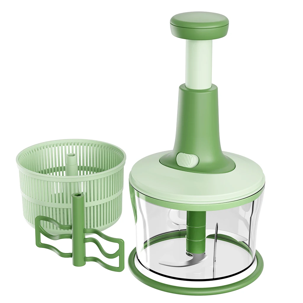Hand Manual Press Chopper PP Plastic Blade Garlic and Onion Food Processor Vegetable Kitchen Chopper