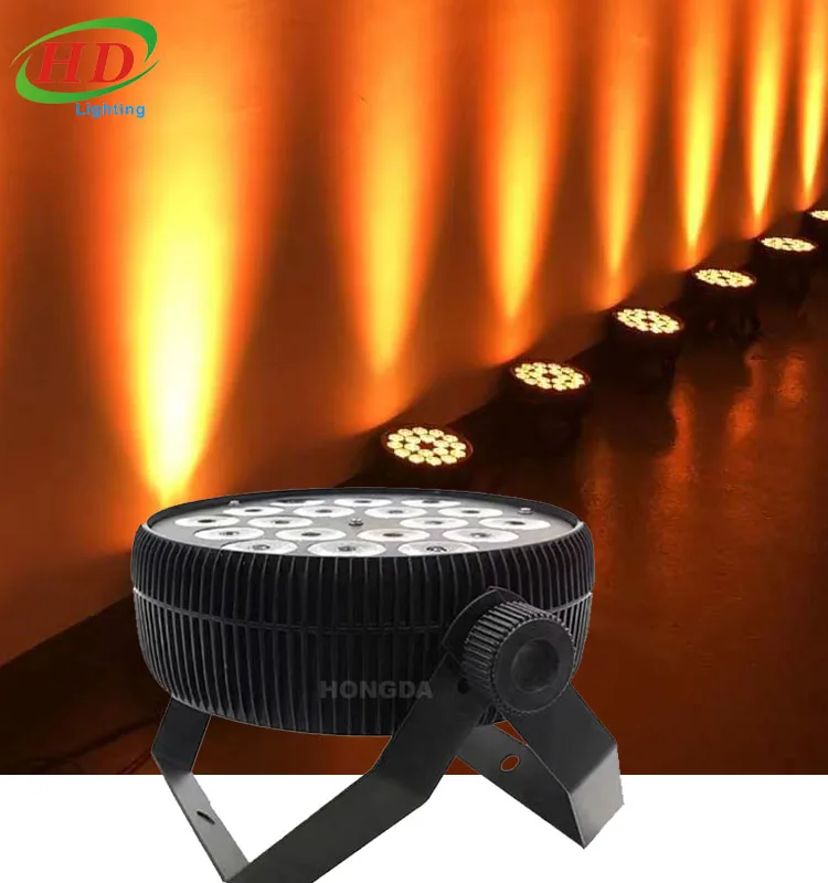 LED Stage Lights RGBWA+UV 6-in-1 Par Lights, HOLDLAMP 18X12W High Power Par Can Lighting