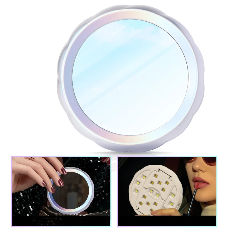 2022 NEW portable 54W Nail Lamp with cosmetic mirror 18 leds USB For Drying LED UV Nail Gel