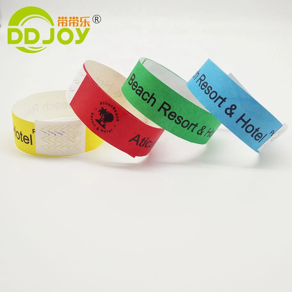 One Time Use Disposable Tyvek Paper Wristbands For Events / Festival / Music Concert /Activity Bracelet