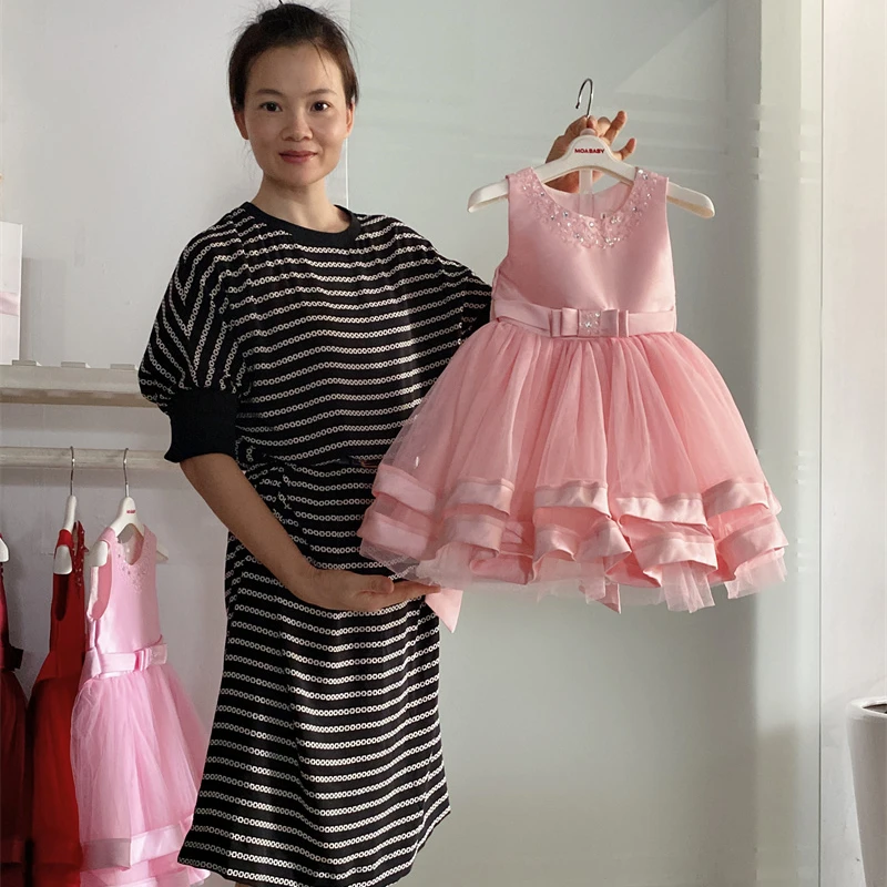 2024 cartoon Pink 3-year-old princess dress