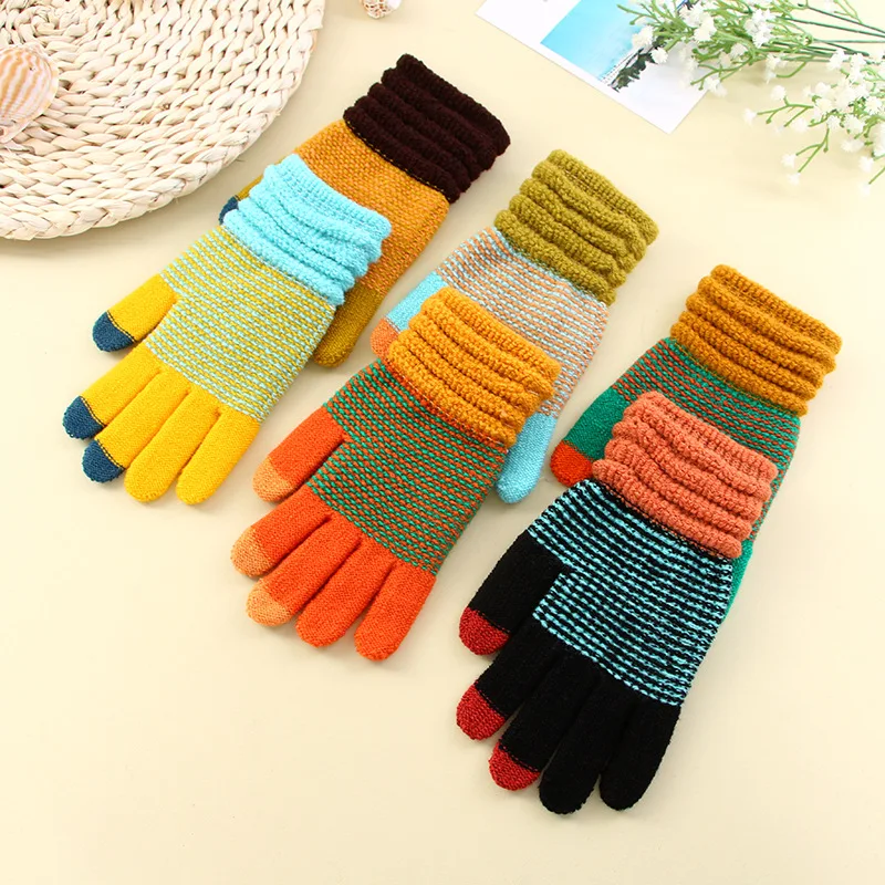 Best china Winter Mittens Warm Factory Price Wholesale Low MOQ lady knit winter gloves