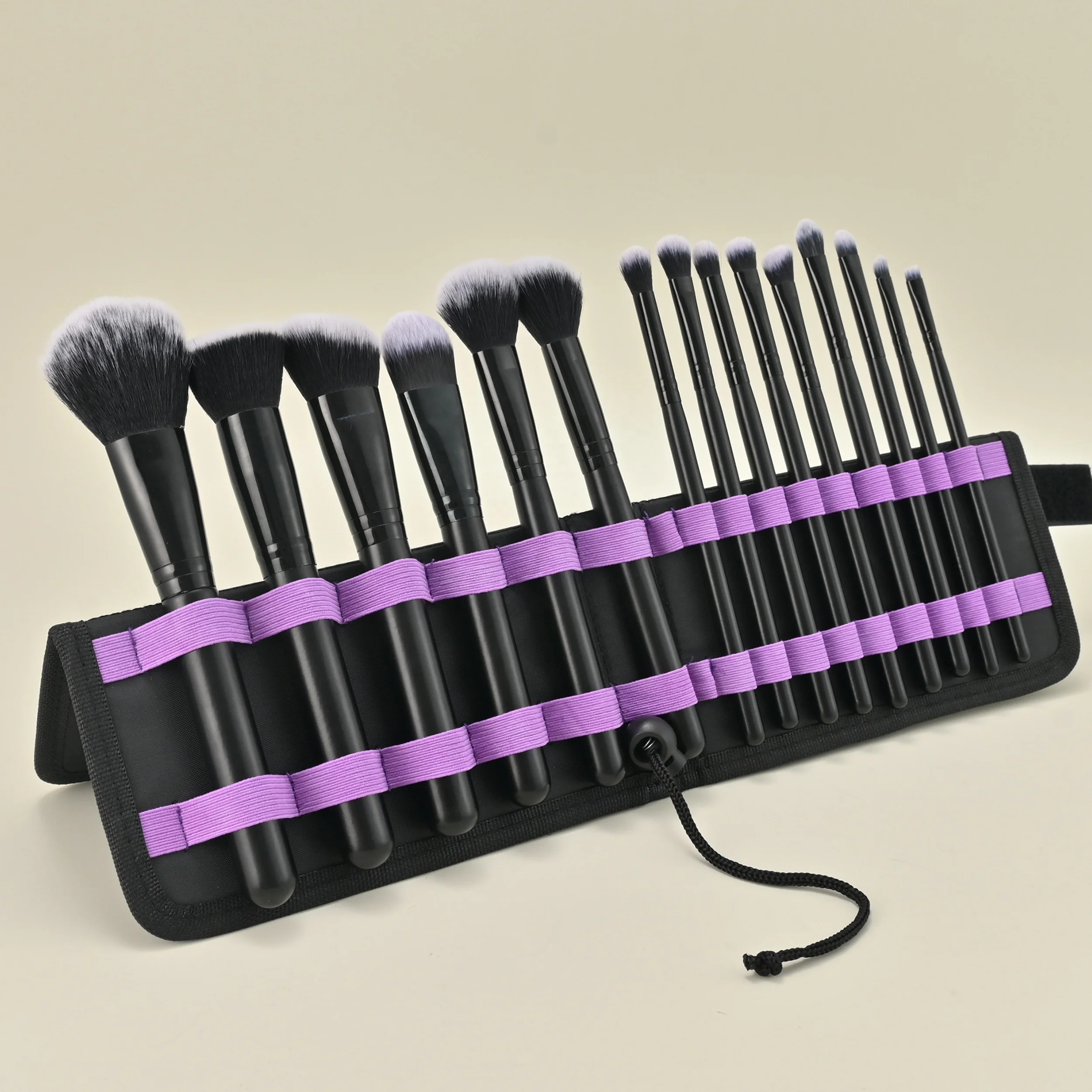 Wholesale 15pcs Makeup Brush Set black Synthetic Makeup Brushes Private Label Make Up brushes