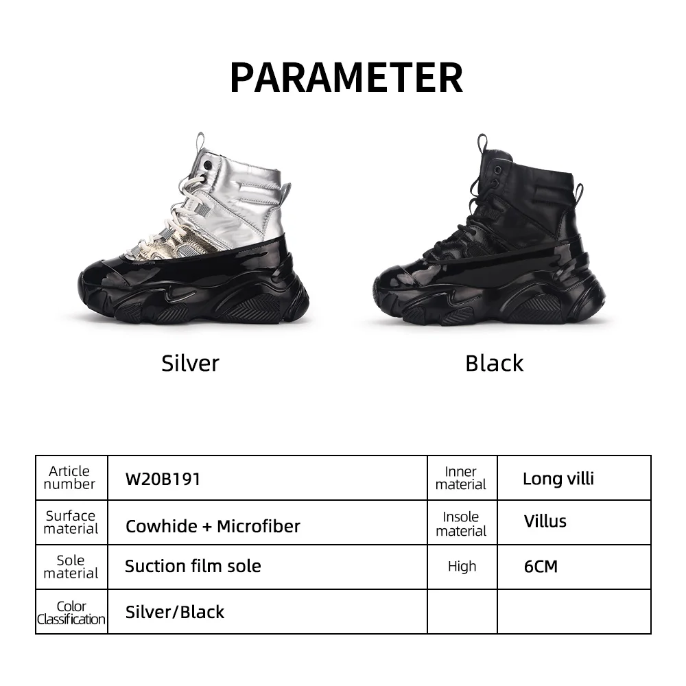 
2021 fashion modern trend winter boot ladies hidden wedge silver color leather boots casual boots 