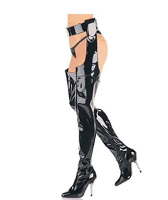 
LM5940 dropshippimg very long boots sexy women thigh high boots waterproof shining PU with zipper 