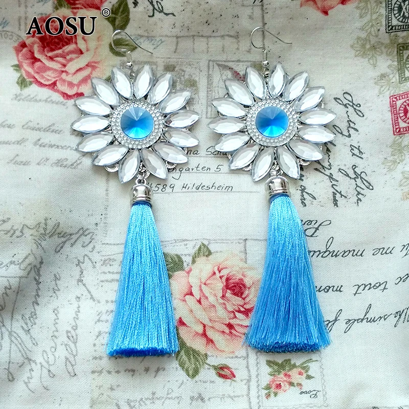 AOSU Wholesale 4*8mm 7*15mm White Crystals Stone Horse Eye Flatback Diamond Acrylic Rhinestones For Garment