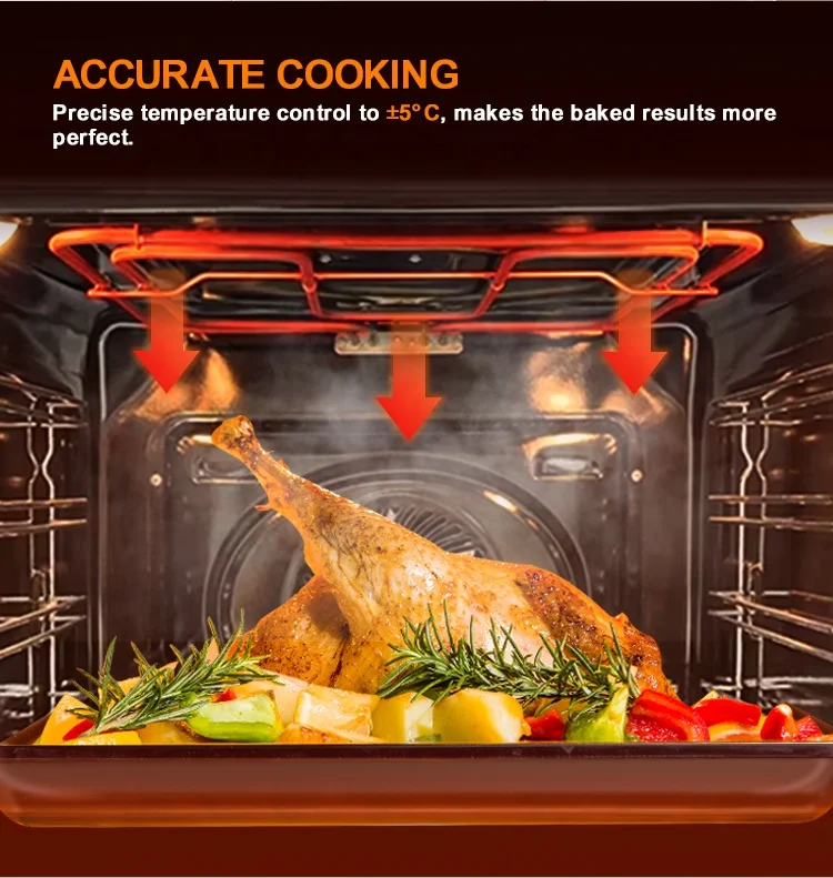 OEM ODM 60cm Wall Oven Major Kitchen Appliances Built in Electric Oven with LED Touch Control