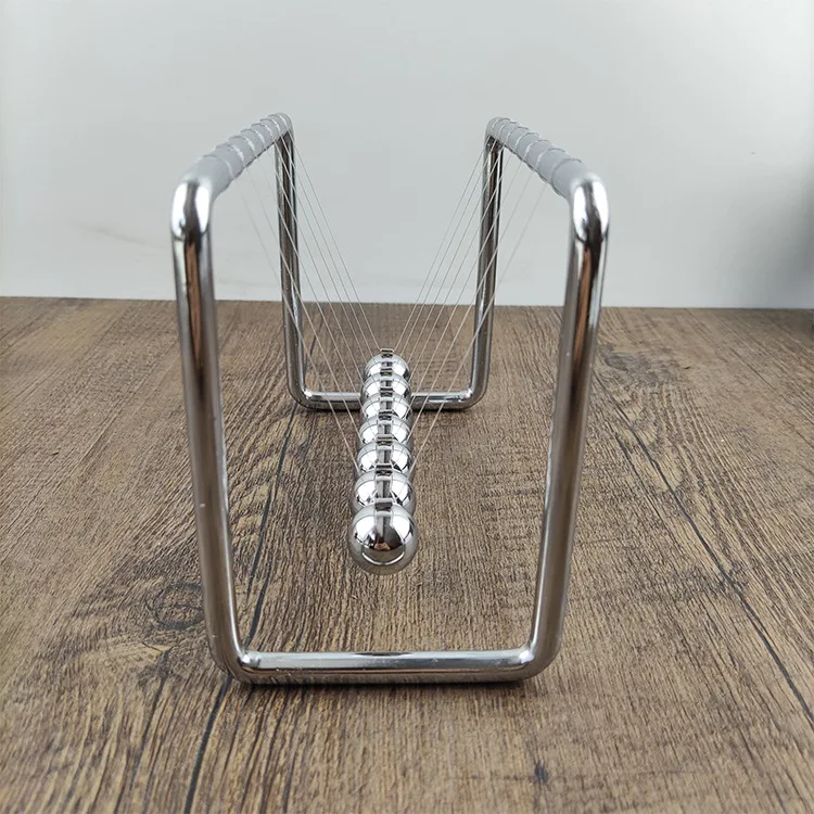 ZD390 Metal Frame Newton Pendulum Ball Physics Decompression Ornament Fidget Toys Newtons Cradle Balance Balls