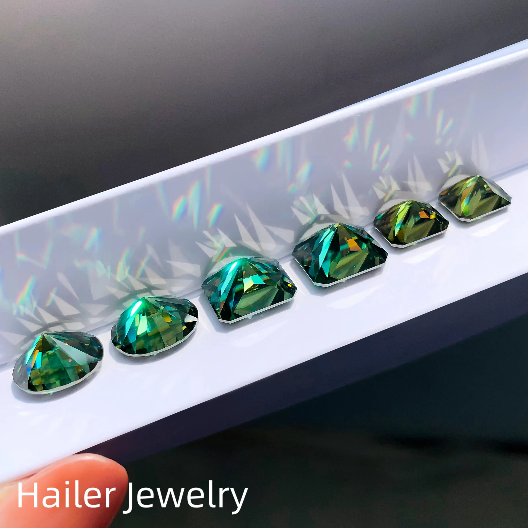 Wholesale dark green color fancy intense yellow cut moissanite stone loose diamonds vvs1