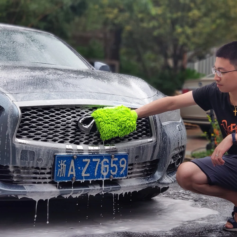 
Chenille Car Wash Cleaning Glove Lint-Free Car Wash Mitts Scratch-Free Car Wash Glove 