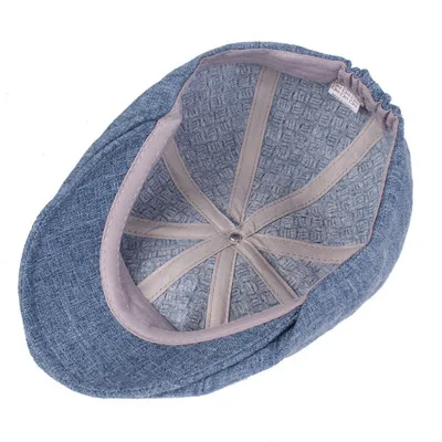 Manufacture Price Outdoor Unisex Cotton Mix Linen Flat Ivy Hats Newsboy Cap